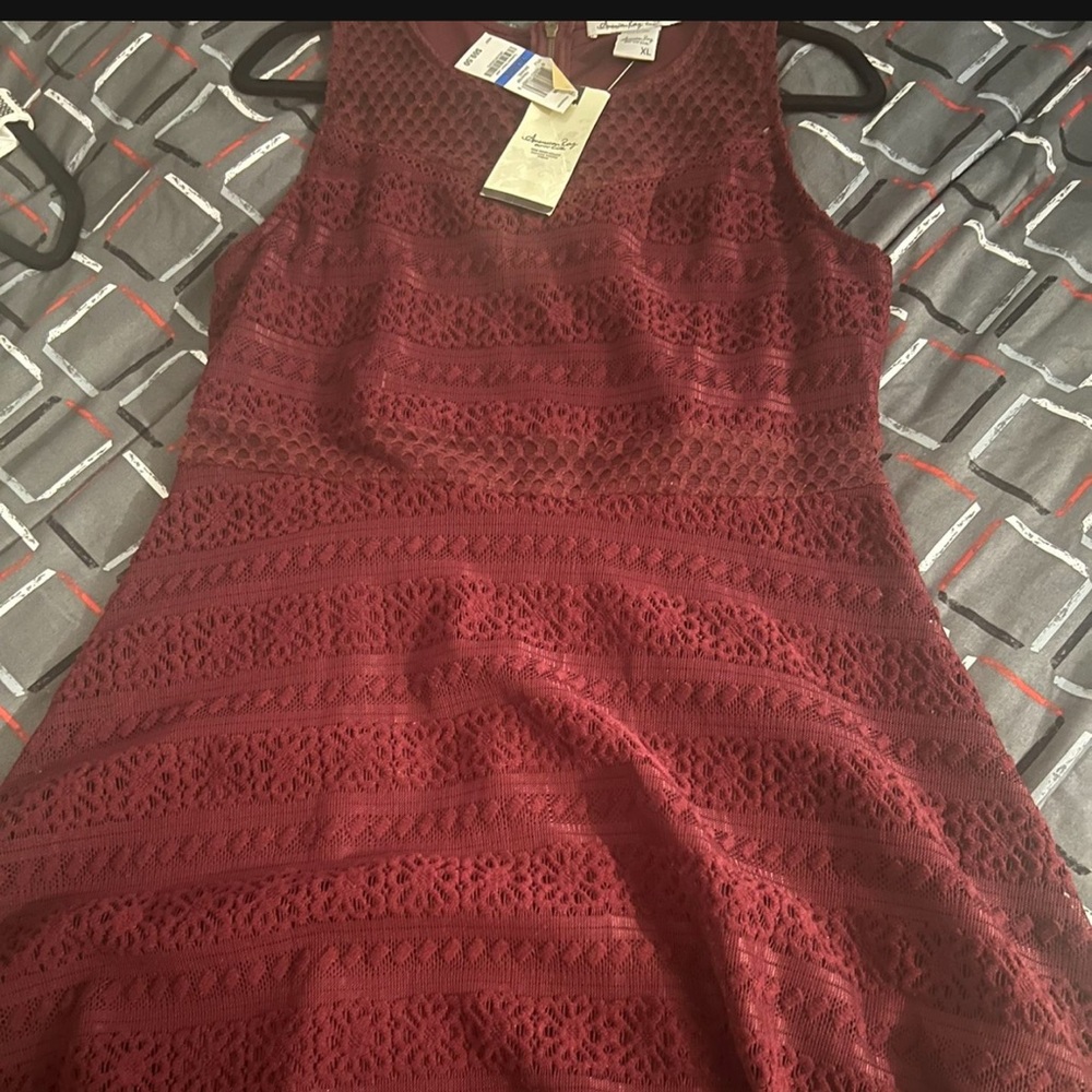 New American tag burgundy dress size X large for sale .